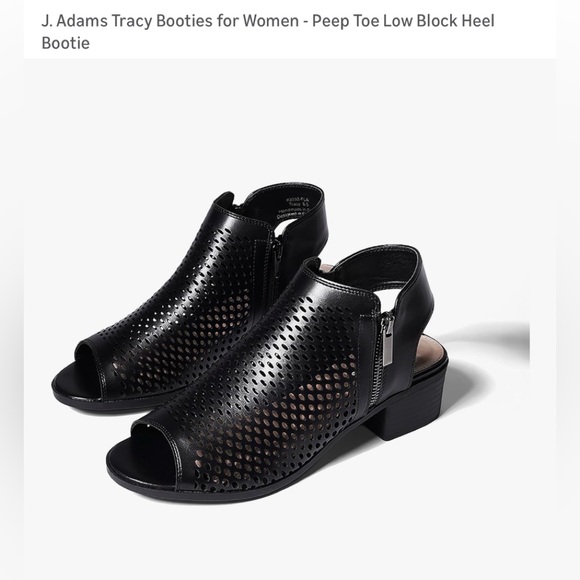 J. Adams Shoes - J. Adams Black Peep Toe Ankle Booties New in Box NIB size 10